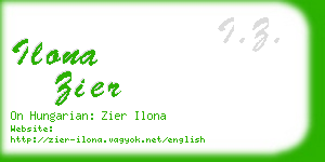 ilona zier business card